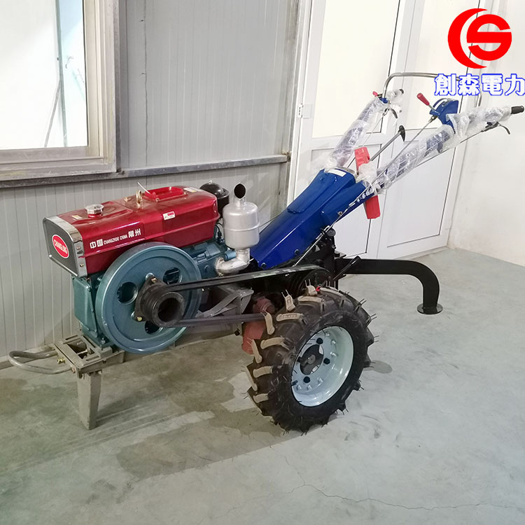 电力施工牵引手扶绞磨机8吨柴油牵引机双卷筒拖拉机绞磨