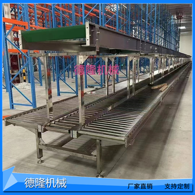 物流动力滚筒输送线 重型输送设备辊筒线 家具生产地滚线流水线1460