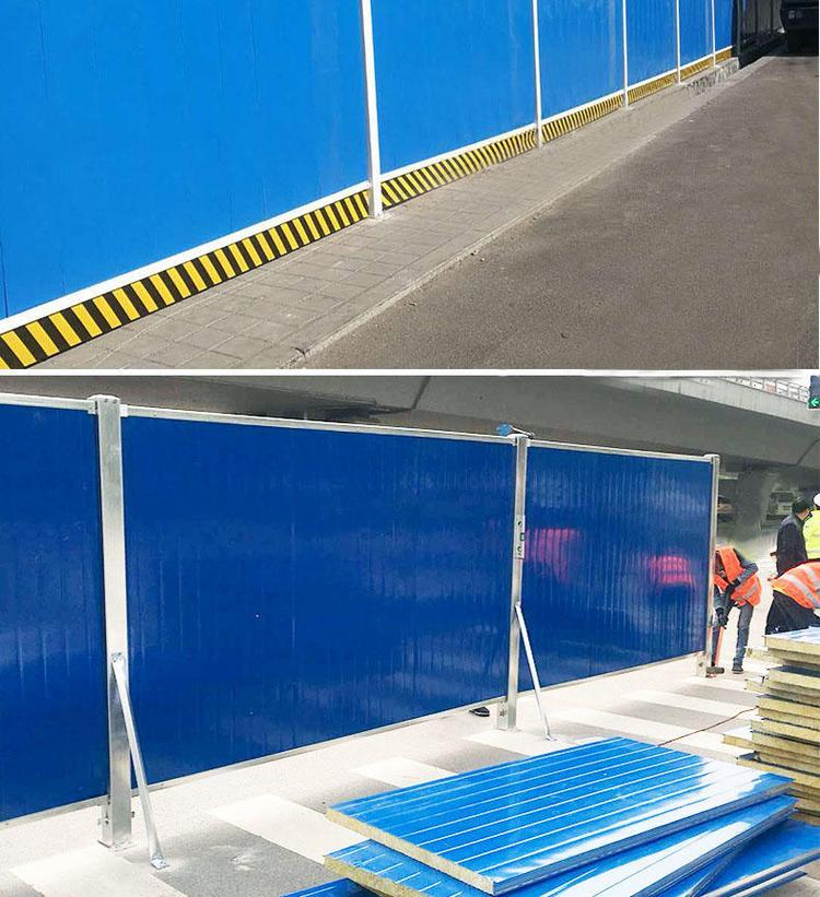 彩钢围挡 市政道路工地施工可移动铁皮围挡 工程隔离挡板 现货装配式