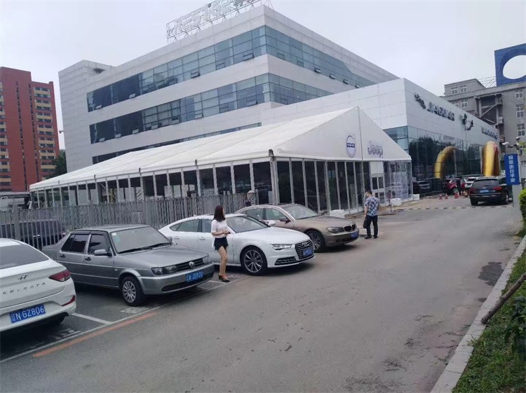 玻璃幕墙篷房 临时展厅 搭建透明玻璃幕墙蓬房