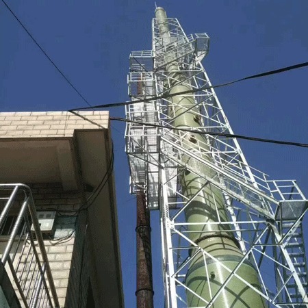 烟囱塔厂家 角钢四柱三管烟囱塔 废气烟囱管烟筒塔架钢结构烟囱塔