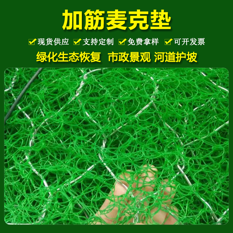 加筋麦克垫 生态护坡镀高尔凡固土网垫 三维植被网