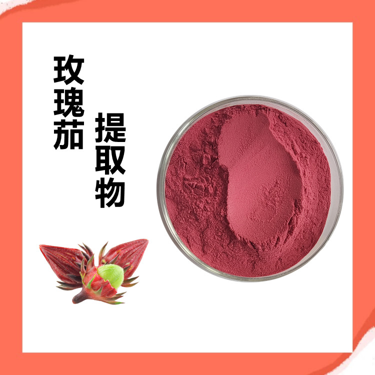 玫瑰茄提取物  六盘韵生物 浓缩 喷雾干燥成粉 过筛灭菌 包装