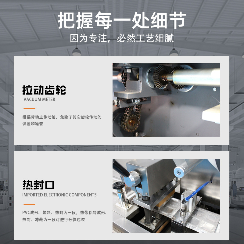 全自动胶囊片剂平板式铝塑泡罩包装机
