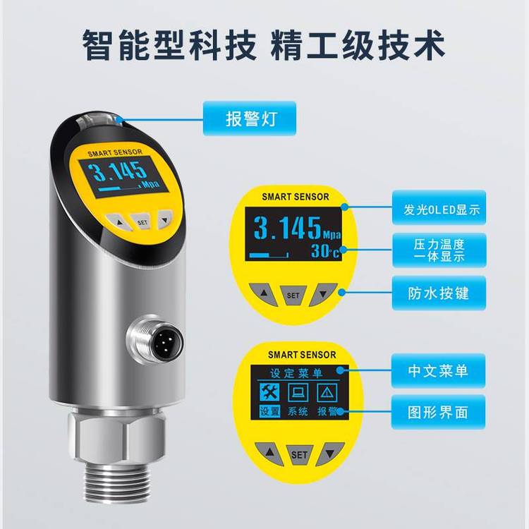 温度压力一体变送器 压差液位测量 电子式压力开关 温压一体传感器