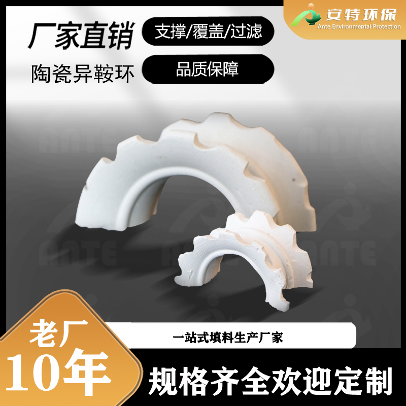 陶瓷异鞍环填料 吸收塔干燥塔再生塔散堆化工填料 耐酸 耐碱 耐高温