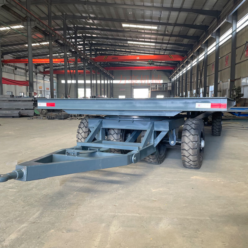 牵引式平板拖车 重型低底盘货物周转运输车 装载量大 挂牌拖斗
