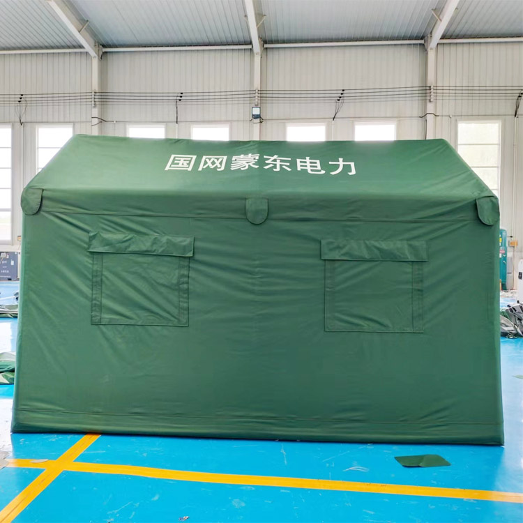 绿色充气帐篷应急救援 户外大型防风防雨帐篷厂家定制