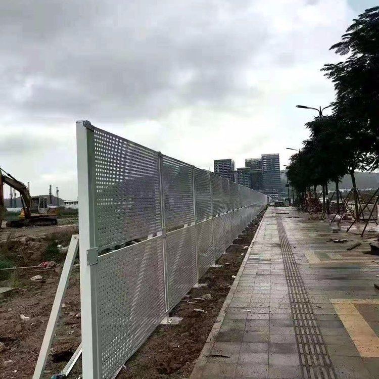 市政冲孔围挡 建筑施工安全防护冲孔板护栏 沿海防风冲孔围挡