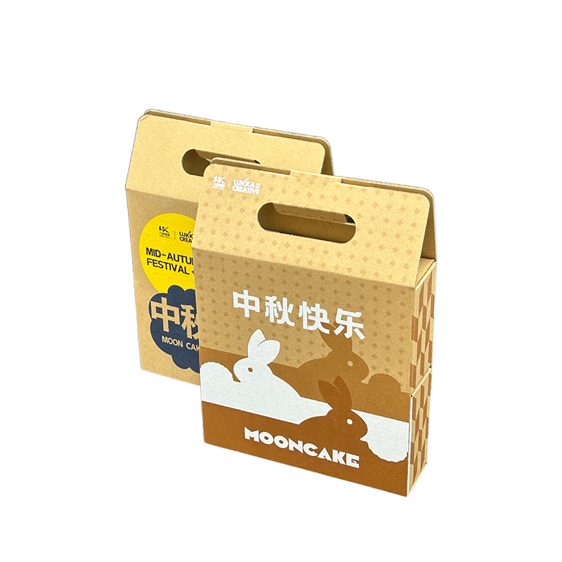 手提瓦楞纸盒创意中秋节月饼高档礼盒4盒装