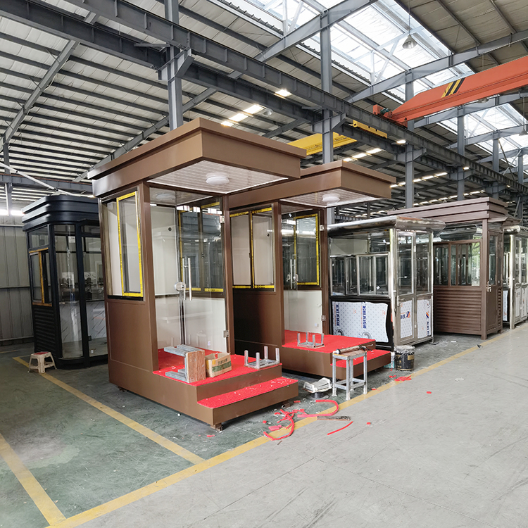 移动门卫室带通道 工地门禁室员工过道 彩钢岗亭