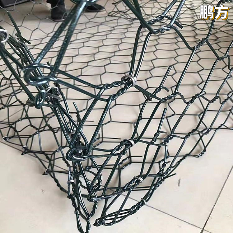 8*9cm引导河流锌铝合金石笼网 加固河堤加筋格宾网 平纹编织