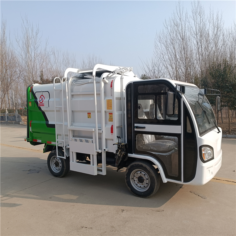 后挂桶式垃圾车 电动三轮挂桶垃圾车 电动车垃圾车