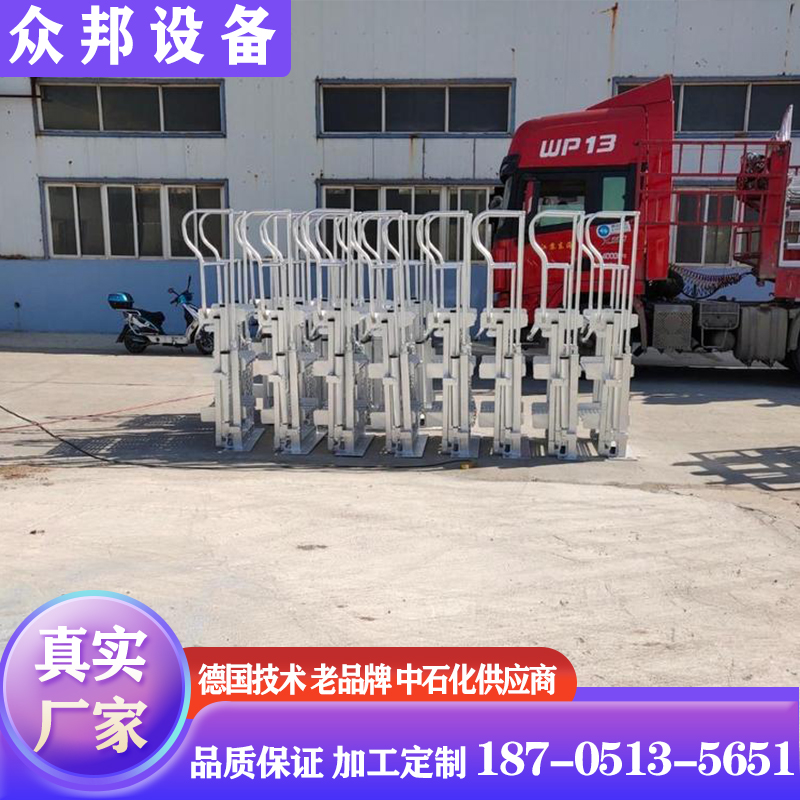 众邦 AS3可带围栏气动鹤管活动梯 鹤管专用可折叠 不锈钢镀锌