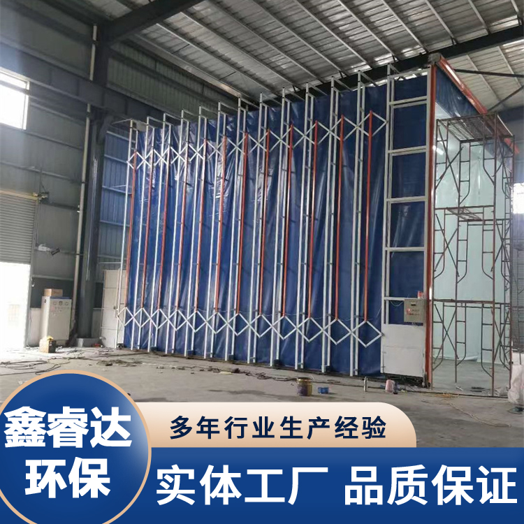移动式伸缩喷漆房 电动折叠轨道大型工业汽车家具烤漆房