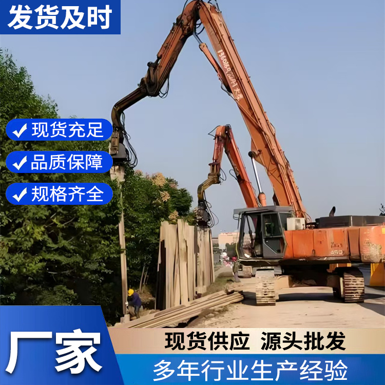 钢板桩基坑支护 基坑支护基础工程 打桩机拉森桩打桩 高效作业