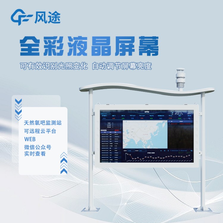 负氧离子监测站 风途FT-FZ4 公园负离子监测系统 景区生态环境监测站
