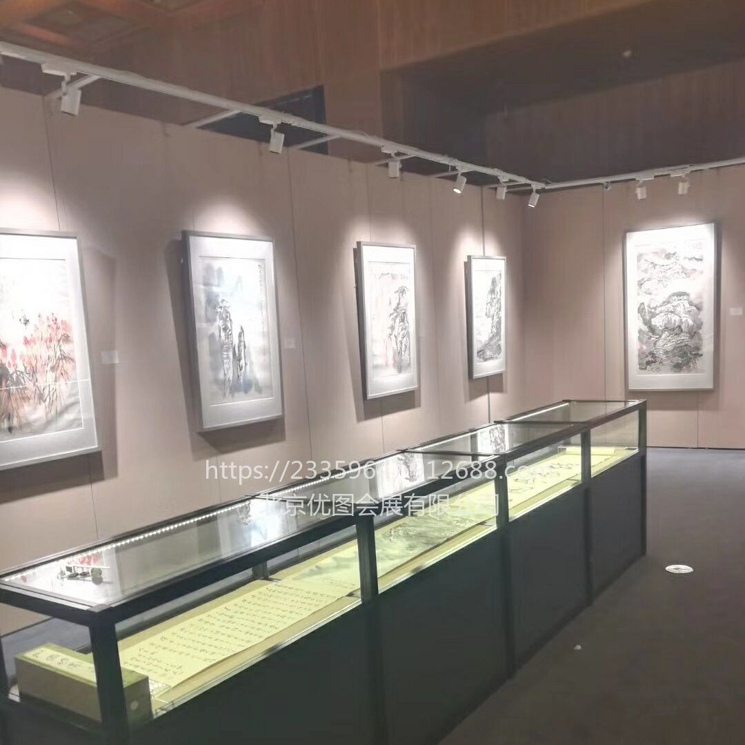 天津挂画展架搭建，书画展览搭建，画展展架布置 ，3米高画展展板租赁