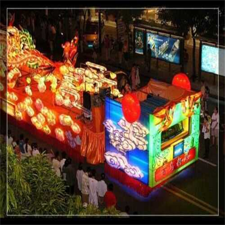 定制景区巡游花车 户外大型节日庆典彩船 动物主题彩车