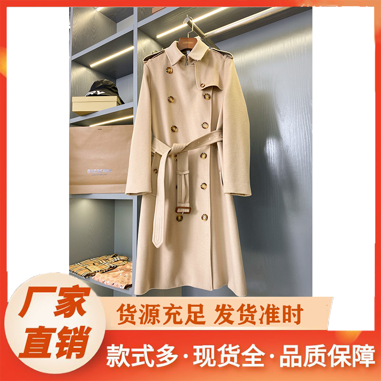 风衣厂家 原创设计师风格 品牌女装高端风衣批发
