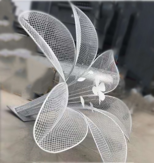 铁艺花卉小品  不锈钢玫瑰花雕塑   园林荷花荷叶小品雕塑定制