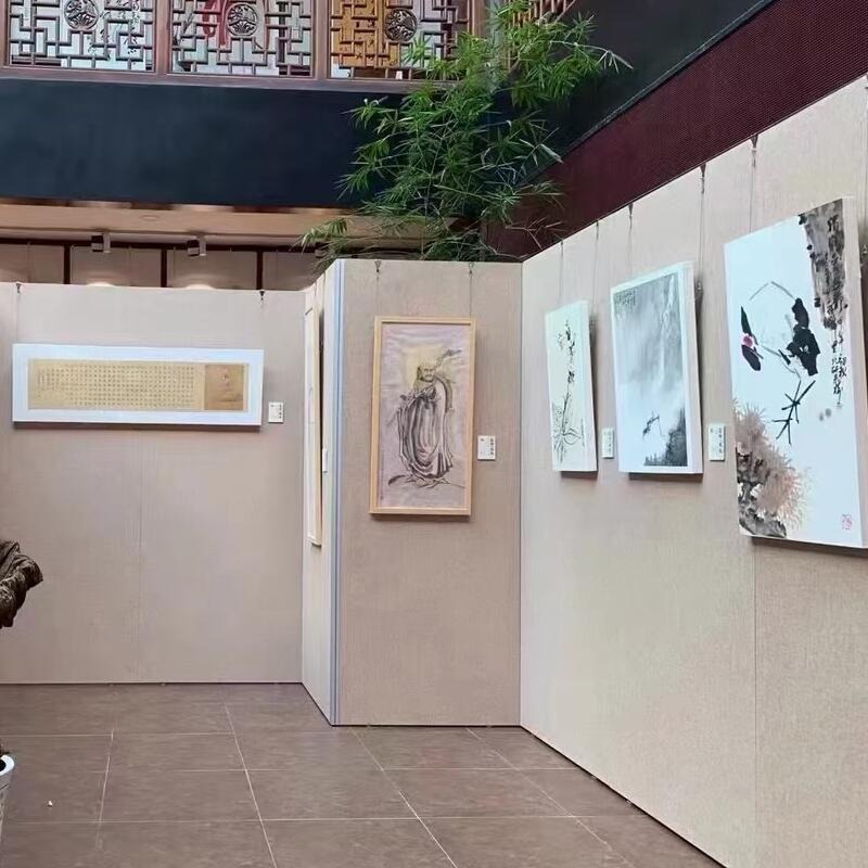 北京展览挂画隔断墙 拼接展板布置 画展展墙搭建 艺术展墙出租