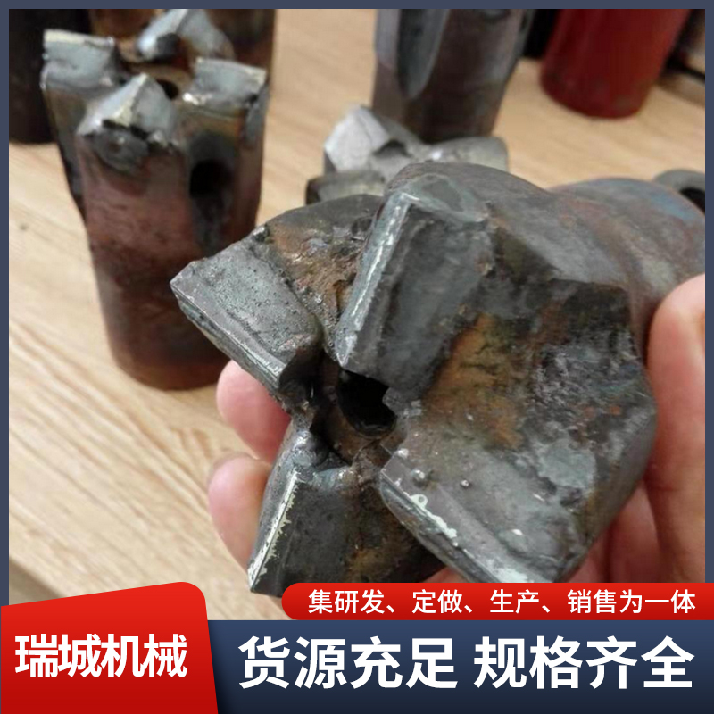 瑞城 矿用十字钻头 高强度凿岩机钎杆钎头 开口机钻头 规格齐全