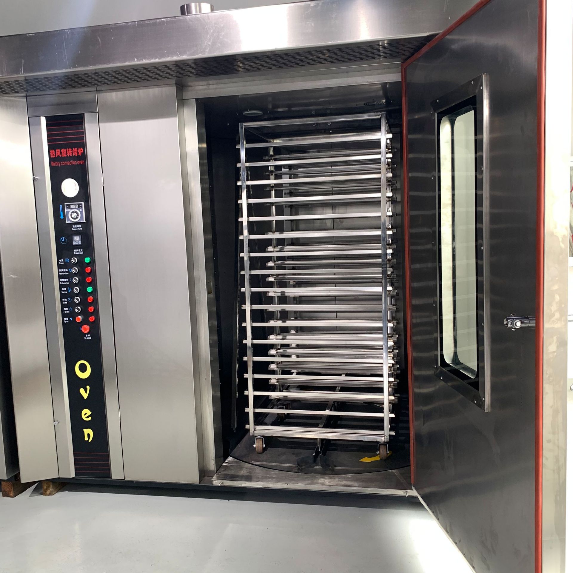 热风旋转商用大型烤鸭炉 双推车挂式烤鸭炉 180只鸭大容量烤箱
