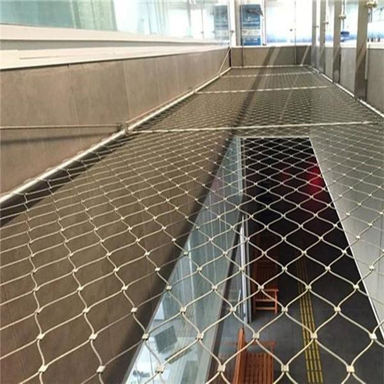 不锈钢绳网 304防腐防锈 卡扣编织网 防高空抛物 鹏方
