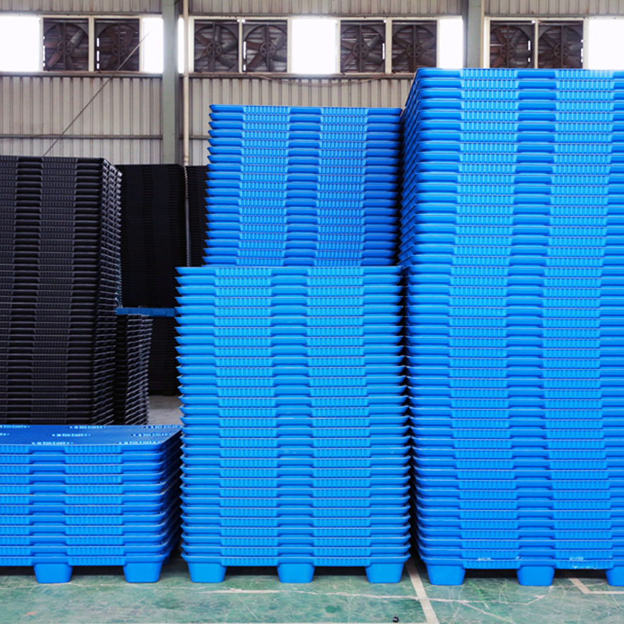 高强度1212吹塑九脚托盘塑料 四面进叉 HDPE/PP 鑫宜 是 否