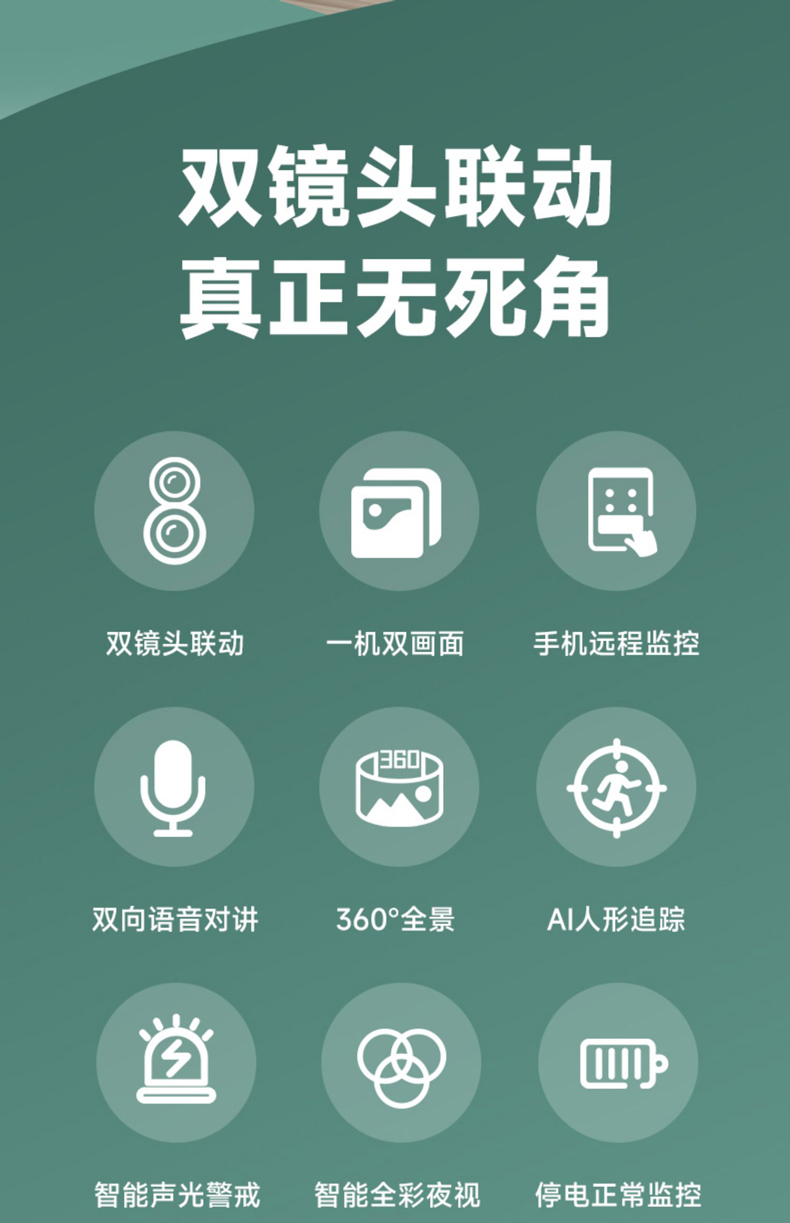 家用监控器360度无死角手机远程无线摄像头家庭看小孩宠物监控