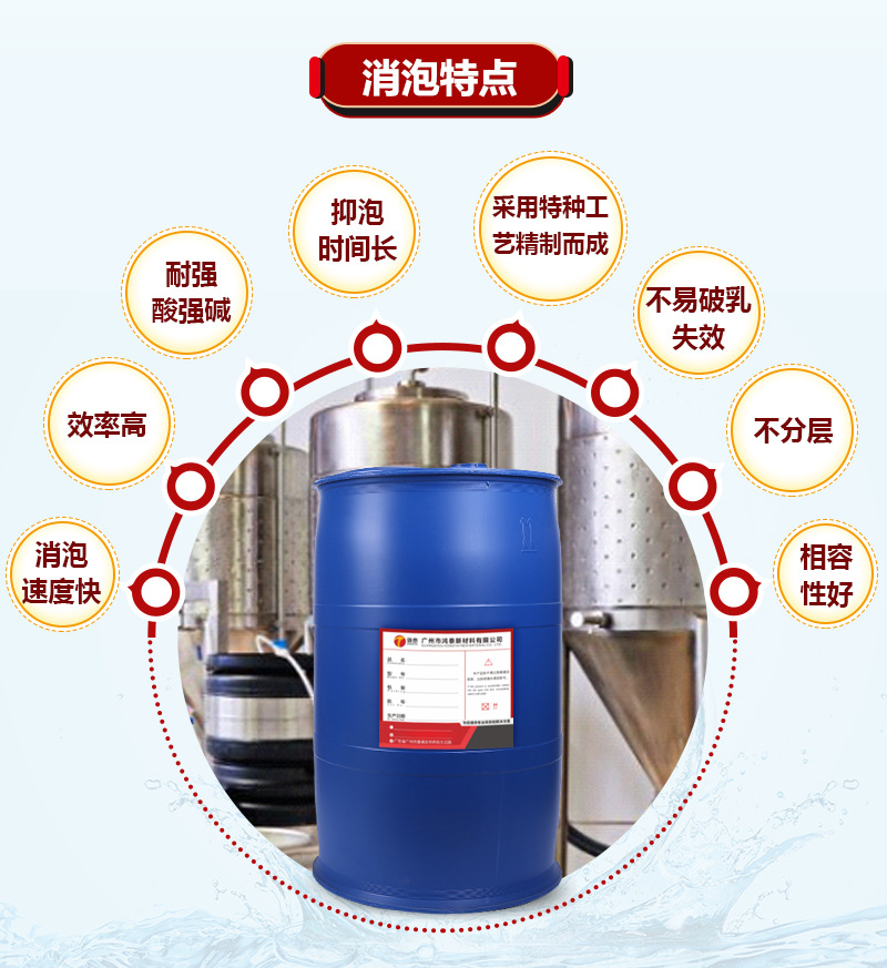 强力消泡剂 性价比高 扩散性、耐热性稳定 可定制