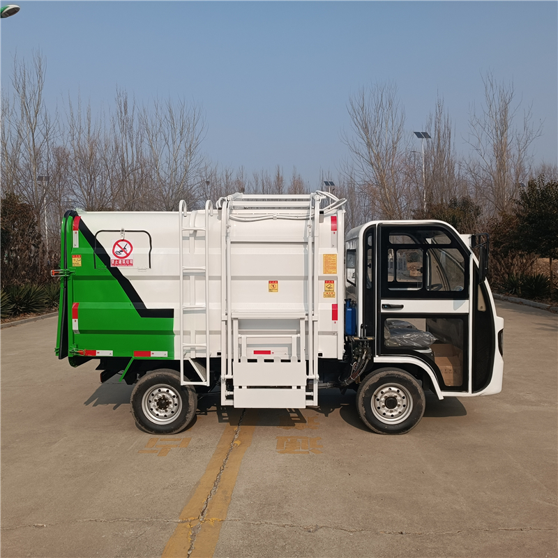 电动四轮挂桶垃圾车4方5方6方大容量新能源自装卸式小型环卫车