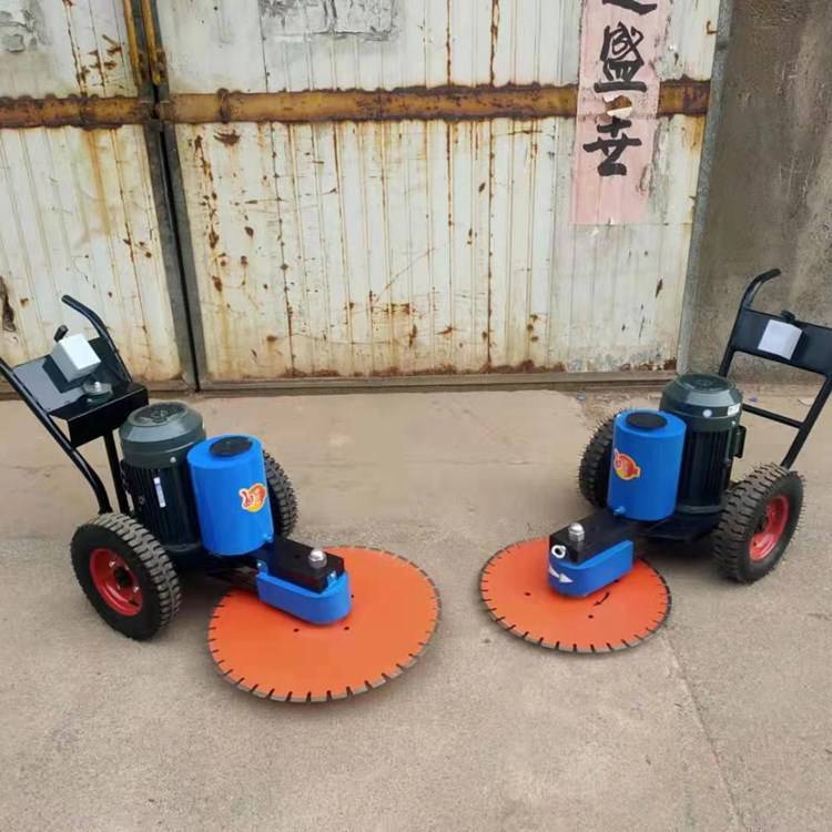 混凝土实心桩切桩机 手推式路面切桩机