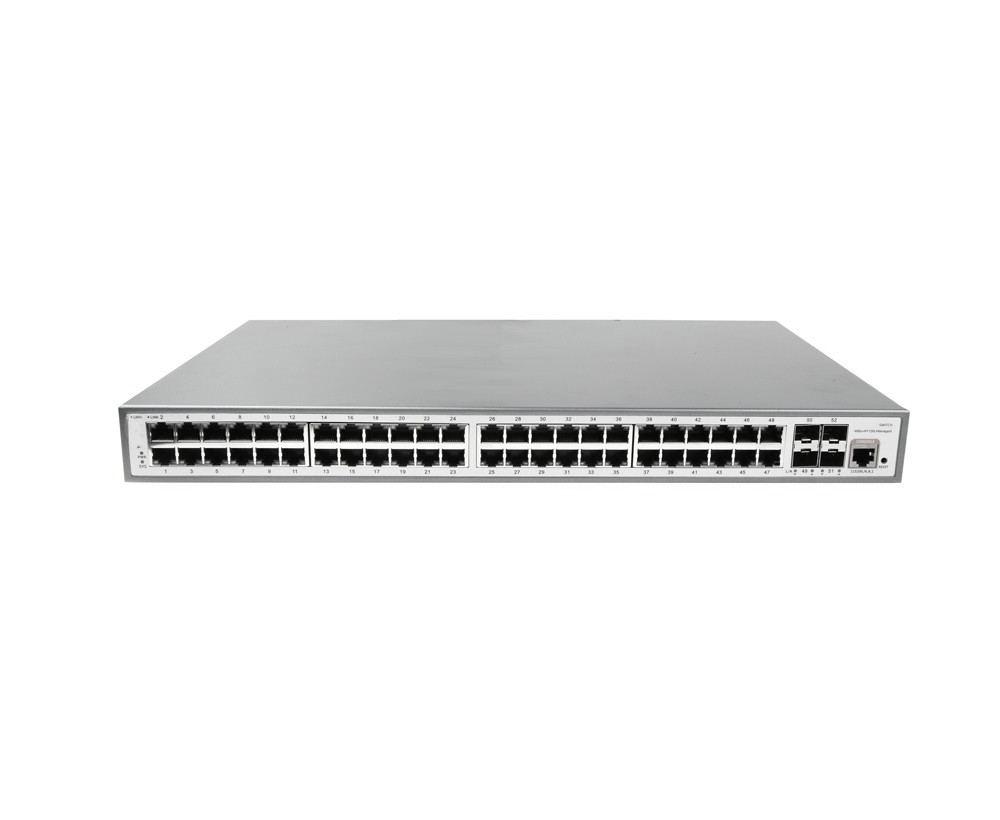 文朗WL-3048-04SFP三层网管型交换机，其中包含48个1001000M 端口，4个110G SFP光口。