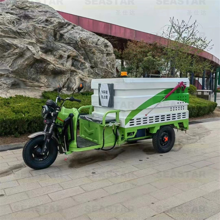 电动三轮高压清洗车 道路冲洗车多功能市政环卫路面洗地车 油动力喷洗