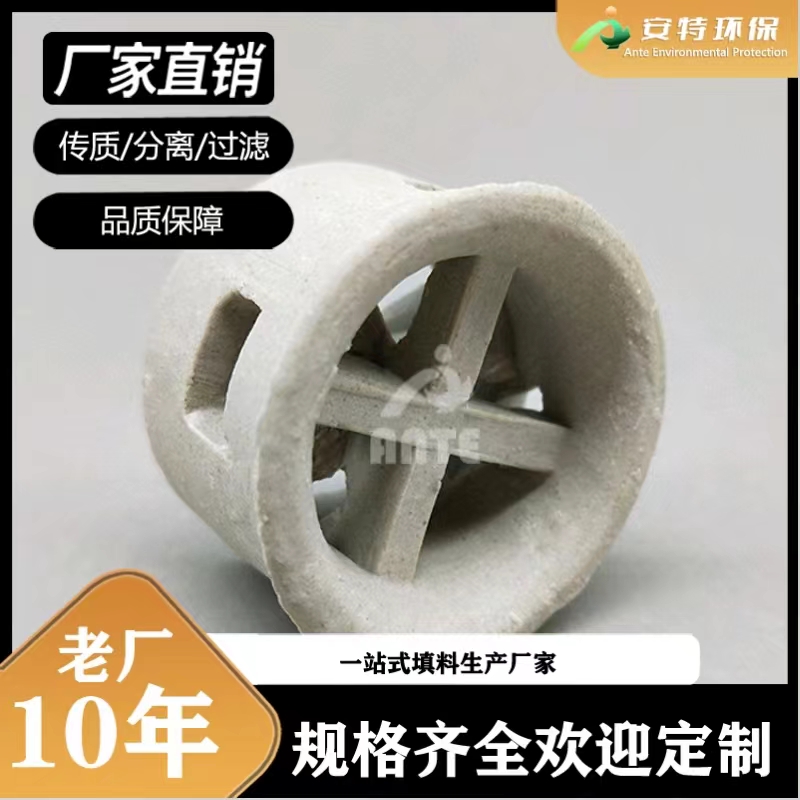 陶瓷散堆填料厂家 50mm陶瓷阶梯环现货 规格齐全 全国均可发货