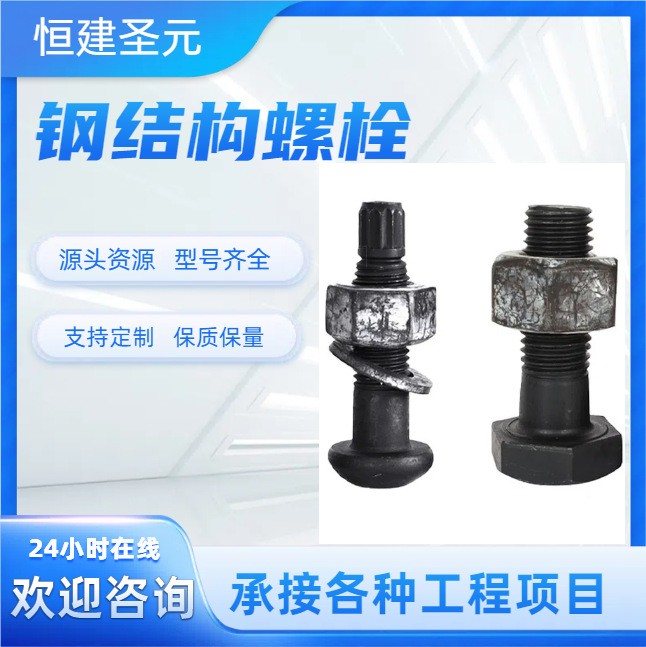 大六角螺栓 钢结构连接副 10.9级钢构厂房用螺丝