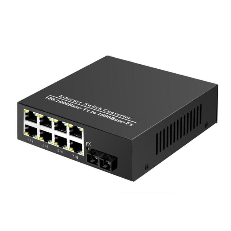 文朗WL-180/160系列 百兆1光8电收发器