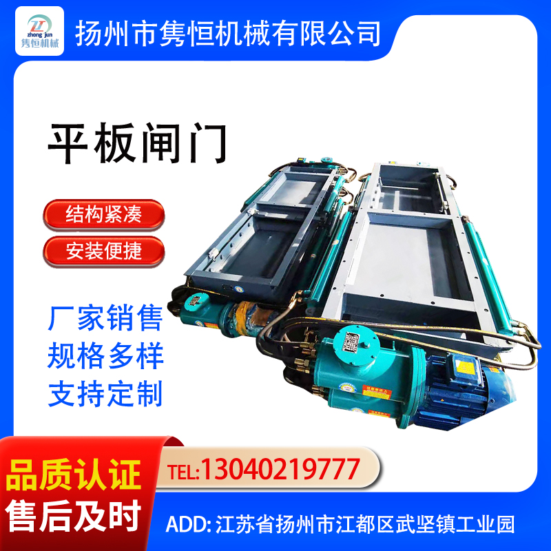 双缸平板闸门 双推式卸灰插板阀 电液动双推式平板闸门