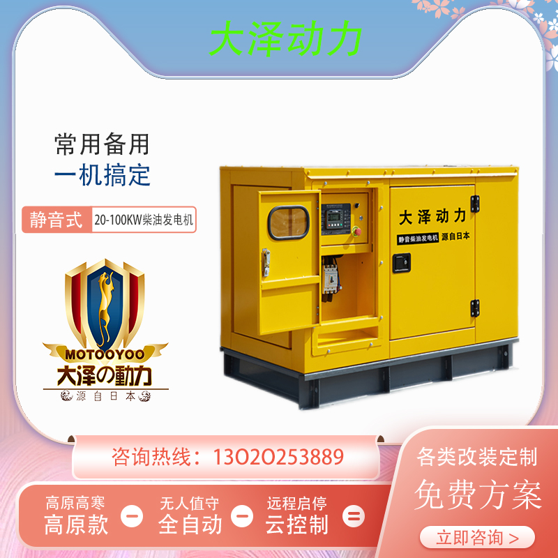 大泽动力小型40KW静音柴油发电机