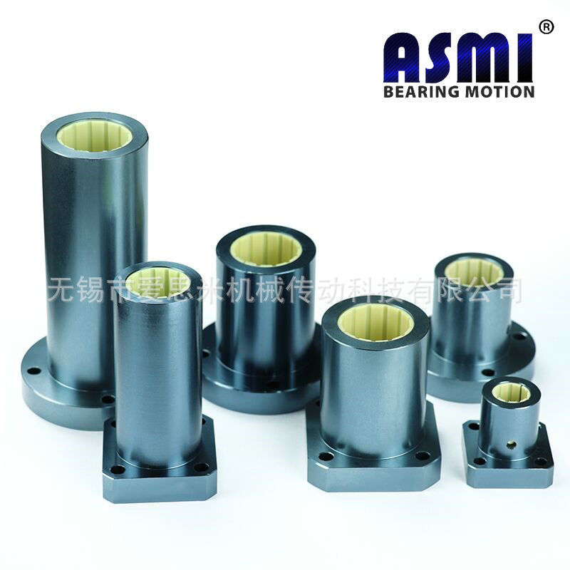 自润滑加长圆法兰工程塑料直线轴承爱思米厂家直销 LMF12L LMF16L