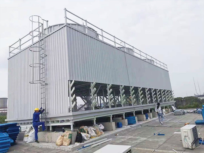 大型玻璃钢冷却塔工业制造业逆流式冷却降温设备圆形玻璃钢冷水塔