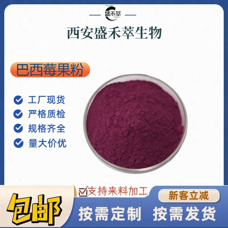 巴西莓果粉 99% 果蔬粉 1kg起发 现货供应 量大从优 水溶性 果粉
