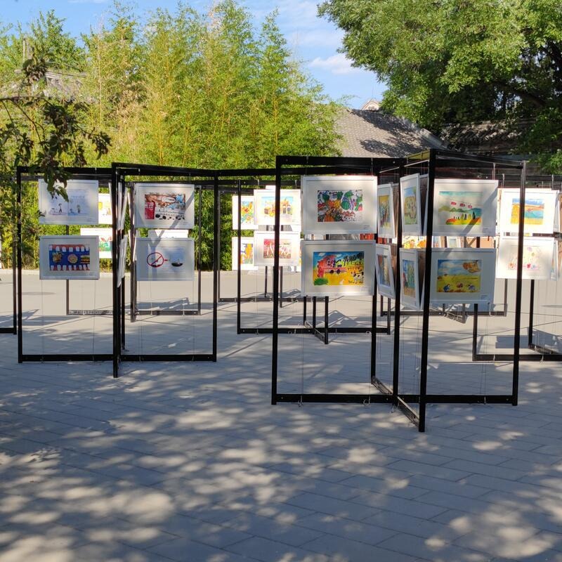 北京优图by展览书画摄影展架八棱柱铝料挂画展板展墙设计出租赁搭建销售