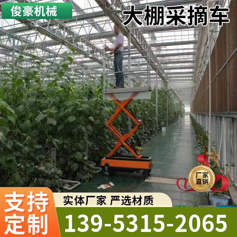 自行采摘车大棚电动蔬菜采摘专用升降车温室轨道升降采摘机