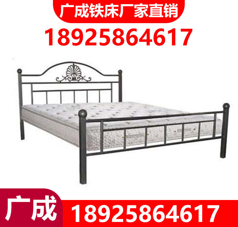 单层铁架床 铁艺床硬板床出租屋宿舍铁架床
