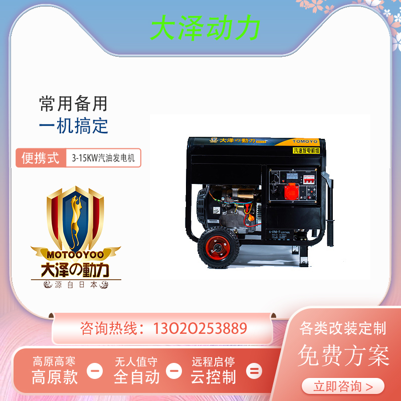 3KW汽油发电机 大泽动力TO3200ET