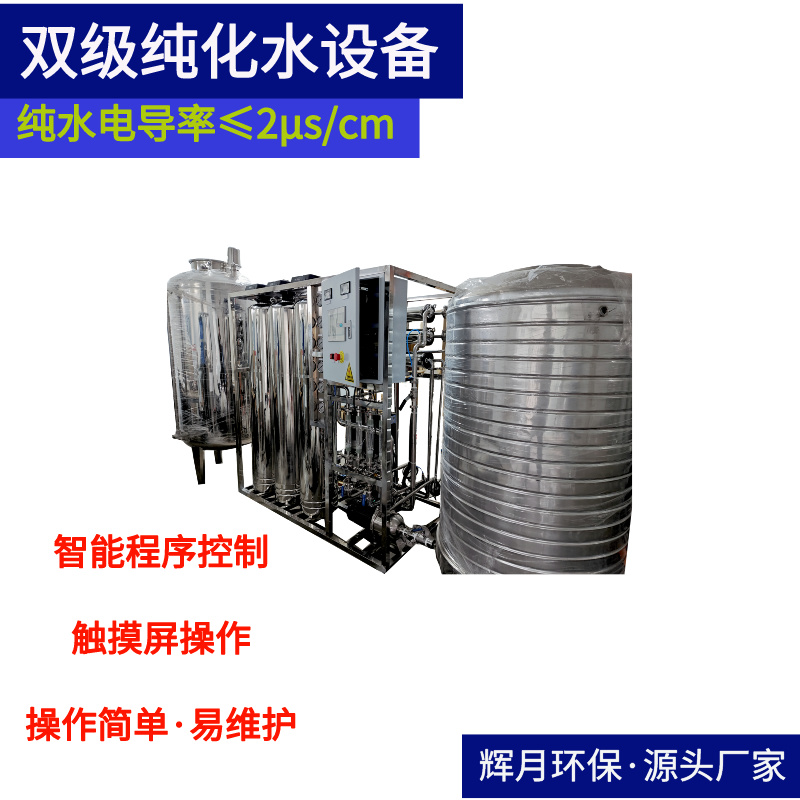 上海RO超纯水处理厂家 辉月环保 1吨小型净水机 不锈钢材质