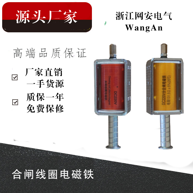 合闸线圈 中压高压断路器分闸 推拉式电磁铁 脱扣器 网安电气